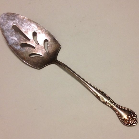 Nasco Norma Pattern Flatware Bon Bon Spoon Pie Cake Server 2 Pieces Stainless - Picture 5 of 9